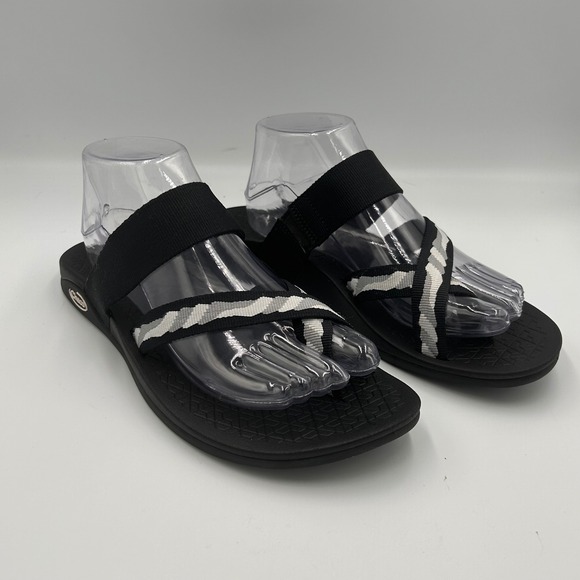 Chaco Shoes - Chaco Tetra Cloud Slide Sandals Womens 10 Helix Gray Strappy Outdoors Recovery